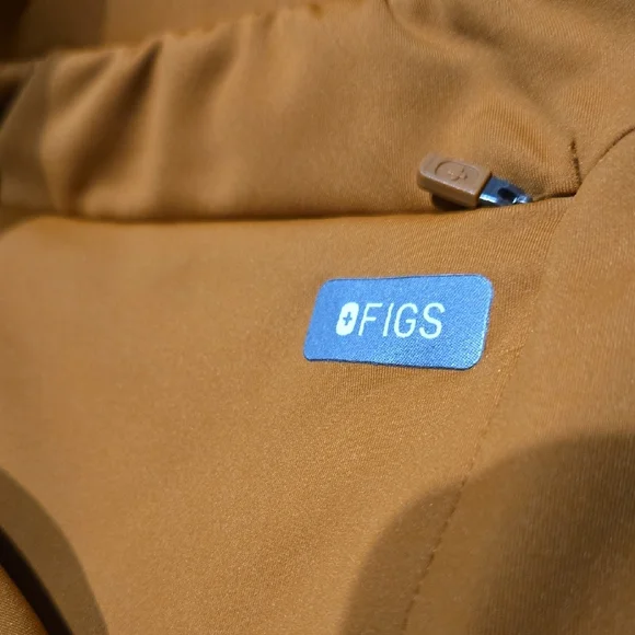 Figs Women's Tan Short Sleeve Scrub Top - Picture 8 of 12